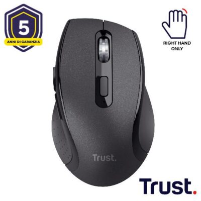 MOUSE WIRELESS COMFORT – 1600DPI – TRUST SURA – NERO