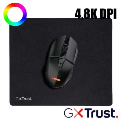 SET MOUSE DA GAMING ILLUMINATO RGB + TAPPETINO – TRUST GXT 112 FELOX – NERO