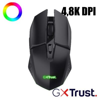 MOUSE GAMING RGB WIRELESS RICARICABILE 4.800DPI – TRUST GXT110 FELOX NERO