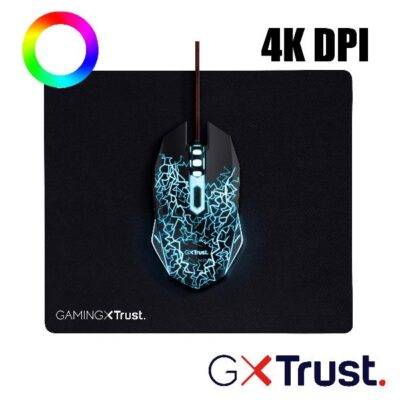 SET MOUSE GAMING + TAPPETINO PER MOUSE – TRUST BASIC NERO