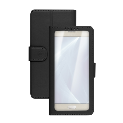 UNICA VIEW – Custodia universale con display a vista, funzione stand compatibile con gli smartphone da 4.5″ a 5″