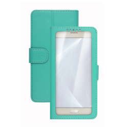 UNICA VIEW – Custodia universale con display a vista, funzione stand compatibile con gli smartphone da 4.5″ a 5″