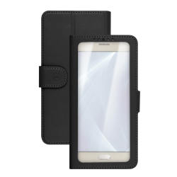 UNICA VIEW – Custodia universale con display a vista, funzione stand compatibile con gli smartphone da 5″ a 5.5″