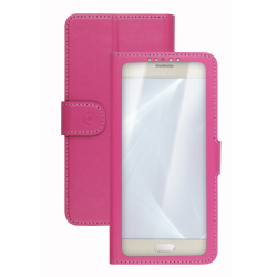 UNICA VIEW – Custodia universale con display a vista, funzione stand compatibile con gli smartphone da 5″ a 5.5″