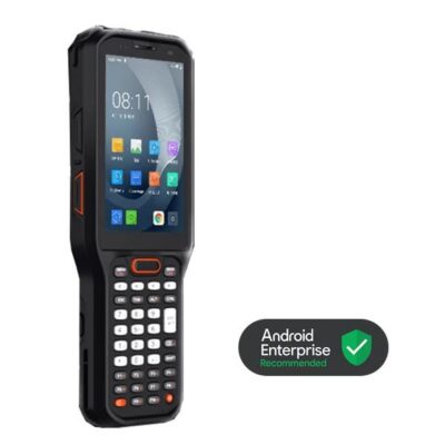 RT40, DISPLAY 4”, ANDROID 13 (AER), OCTA-CORE 2.45GHZ, SCANNER SE5800 1D/2D, 4G, WIFI 6, BT 5.0, 4/64GB, TASTIERA 38 TASTI, IP68, COLD CHAIN, ALIMENTATORE, USB, HANDSTRAP INCLUSI