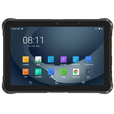 P8100 TABLET RUGGED, DISPLAY 10″, SCANNED 2D, WIFI6E, 5G (2 x NANO SIM), NFC, BTLE, RICARICA RAPIDA, CAM, ANDROID 13 GMS, IP65 – INCLUDE ALIMENTATORE E CAVO USB-C
