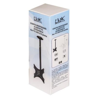 STAFFA ESTENSIBILE MONTAGGIO A SOFFITTO PER TV LED/LCD DA 13 A 43″ FINO A 25KG E VESA 200X200