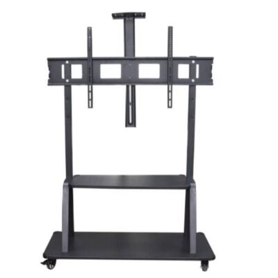 SUPPORTO PER TV CON RUOTE FINO A 130 KG MAX VESA 1200X600 E VIDEO FINO A 180″