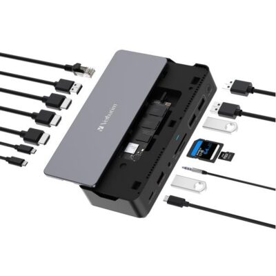 Docking station USB C 15 IN 1 HDMI con SLOT SSD 8K PD80W
