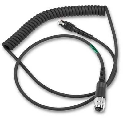 CABLE – RS232: AMPHENOL THREADED CIRCULAR CONNECTOR FOR VC5090, 9FT (2.8M) COILED WITH TTL CURRENT LIMIT PROTECTION