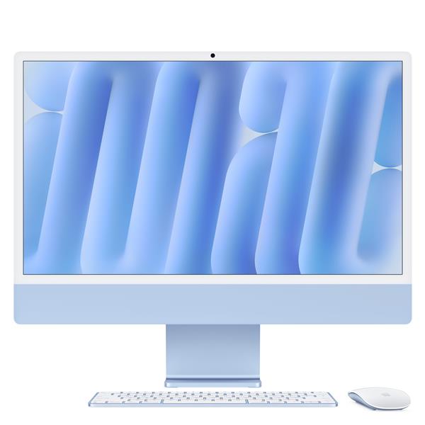 iMac 24″ con display Retina 4,5K: Chip Apple M4 con CPU 8-core e GPU 8-core, 16GB, 256GB SSD – Blu