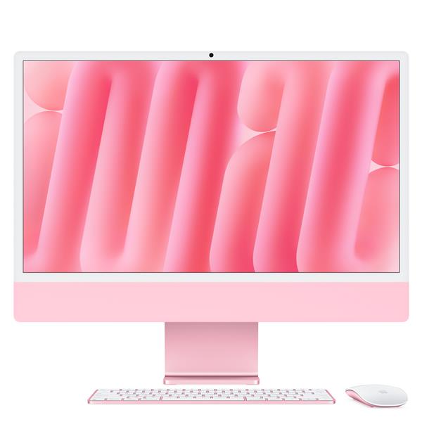iMac 24″ con display Retina 4,5K: Chip Apple M4 con CPU 8-core e GPU 8-core, 16GB, 256GB SSD – Rosa