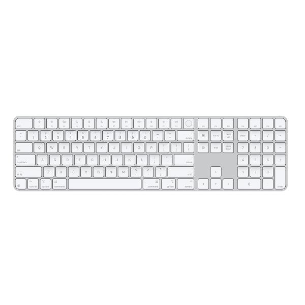 Magic Keyboard con Touch ID e tastierino numerico per Mac con chip Apple – Inglese internazionale – Tasti bianchi