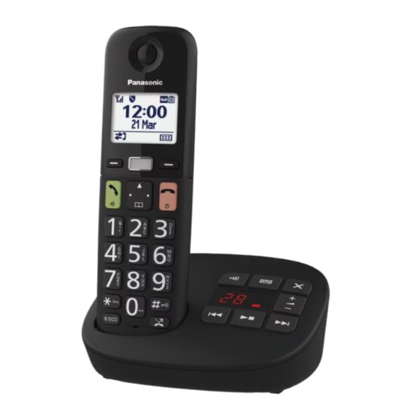 CORDLESS TGU130 TASTI GRANDI SEGRETERIA BLACK