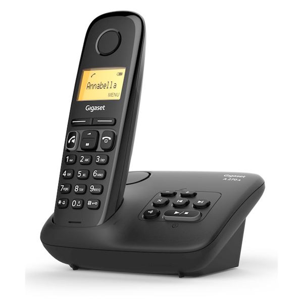 CORDLESS A270 A NERO – CON SEGRETERIA