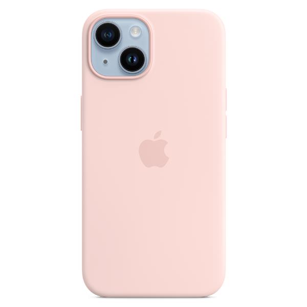 Custodia MagSafe in silicone per iPhone 14 Plus – Rosa creta