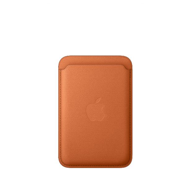 Portafoglio MagSafe in tessuto FineWoven per iPhone – Arancione volpe