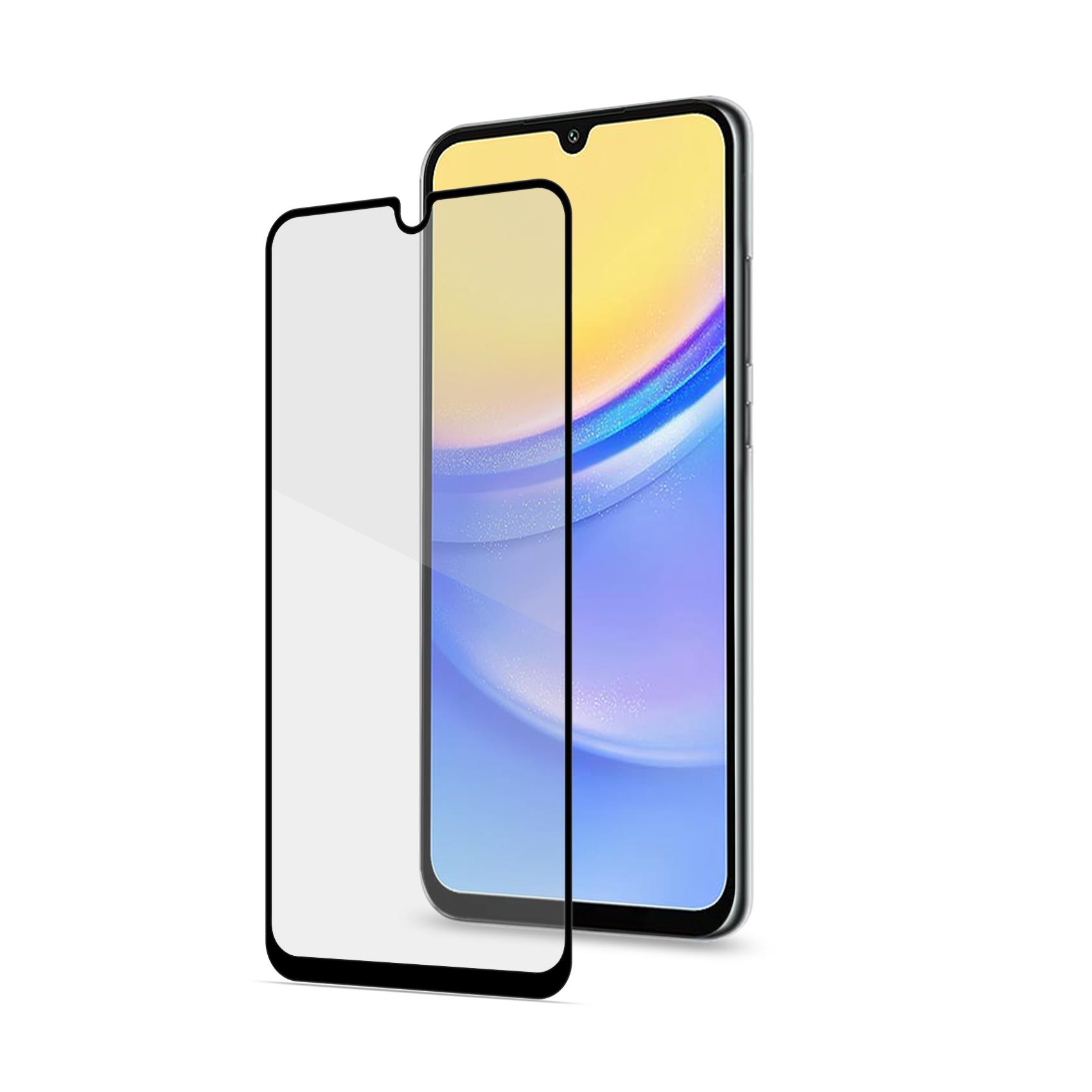 FULLGLASS – Vetro 9H con bordo colorato nero compatibile con Galaxy A18 5G/A18 4G/A16 5G/ A16 5G EE/ A16 4G/ A16 4G EE/ M16/ F16