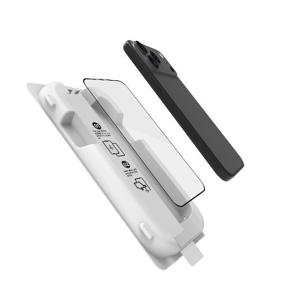 GLASSKIT – Applicatore auto-allineante con vetro protettivo 9H con spessore 0.3 mm compatibile con Apple iPhone 17 Pro [IPHONE 17 CASES]
