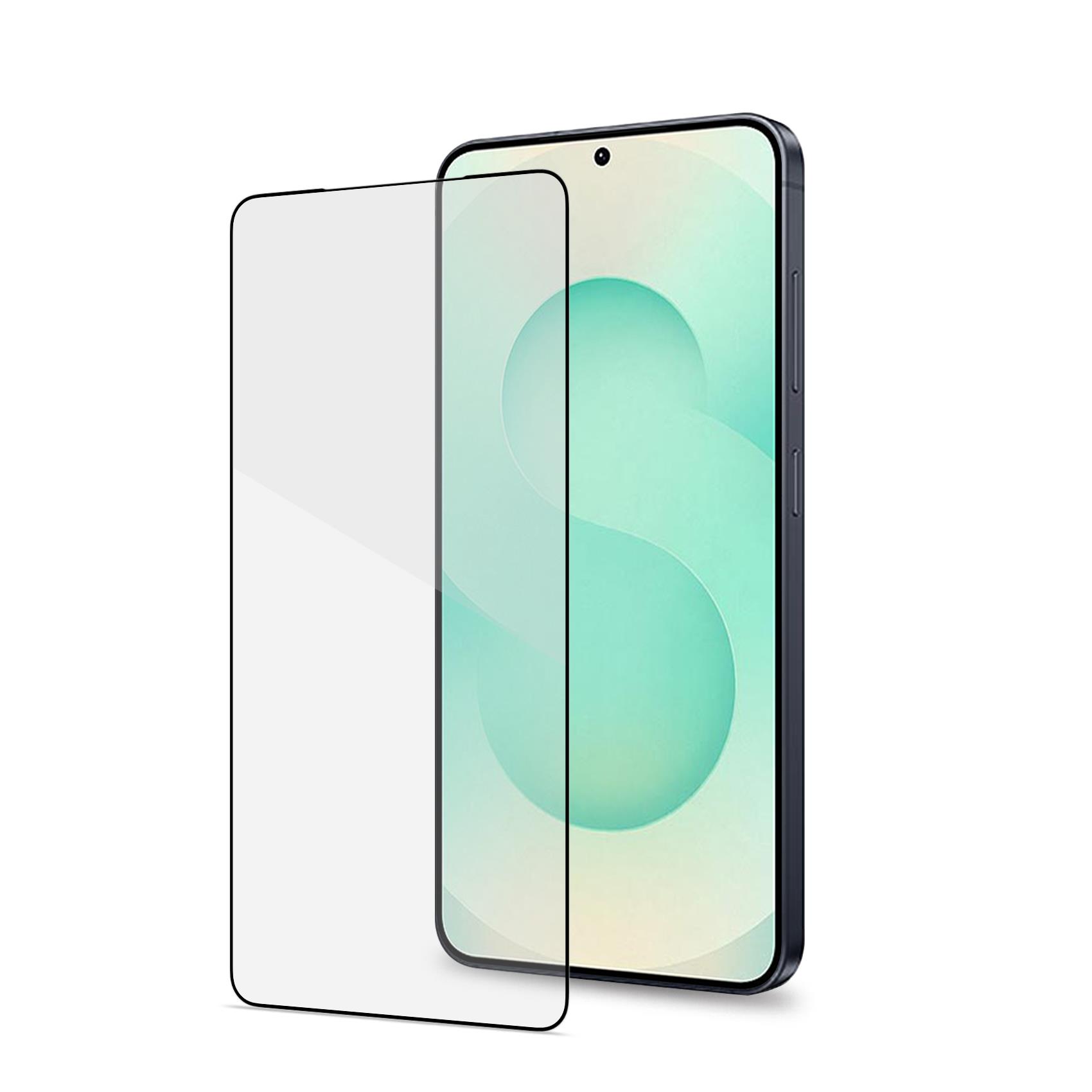 FULLGLASS – Vetro 9H con bordo colorato nero compatibile con Samsung Galaxy S26+ 5G