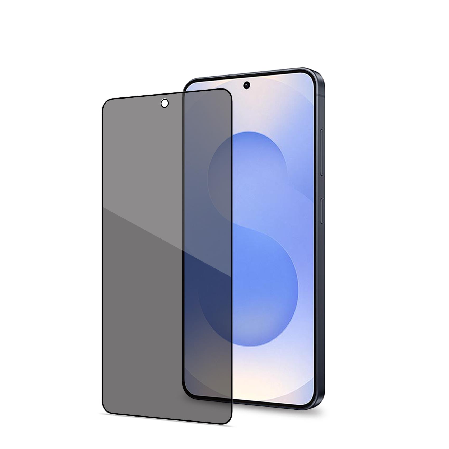 PRIVACY FULL GLASS – Vetro 9H con effetto Privacy e bordo colorato nero compatibile con Samsung Galaxy S26 5G/ Galaxy S26 5G Enterprise Edition