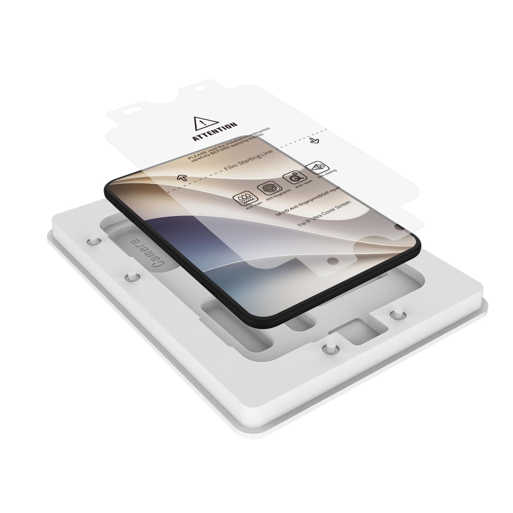 FILMKIT1202 – Pellicola protettiva per display interno, nella confezione sono presenti. spatola, fissatore, assorbitore di polvere, panno per iPhone Duo [IPHONE 18 CASES]