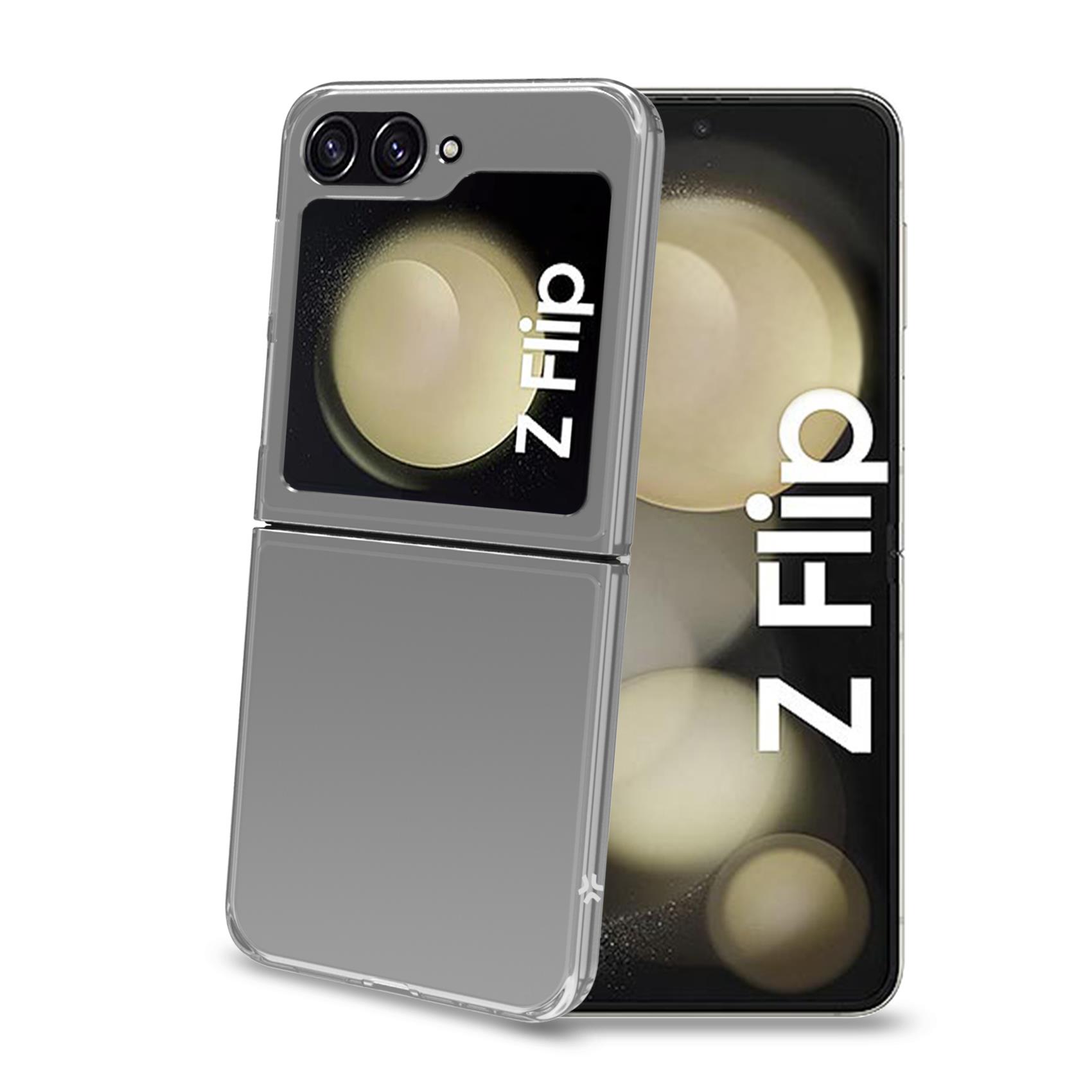 FOLDING – Cover in TPU composta da scocca anteriore e posteriore trasparente compatibile con Samsung Galaxy Z Flip 7 FE/ Z Flip 6/ Z Flip 6 Enterprise Edition