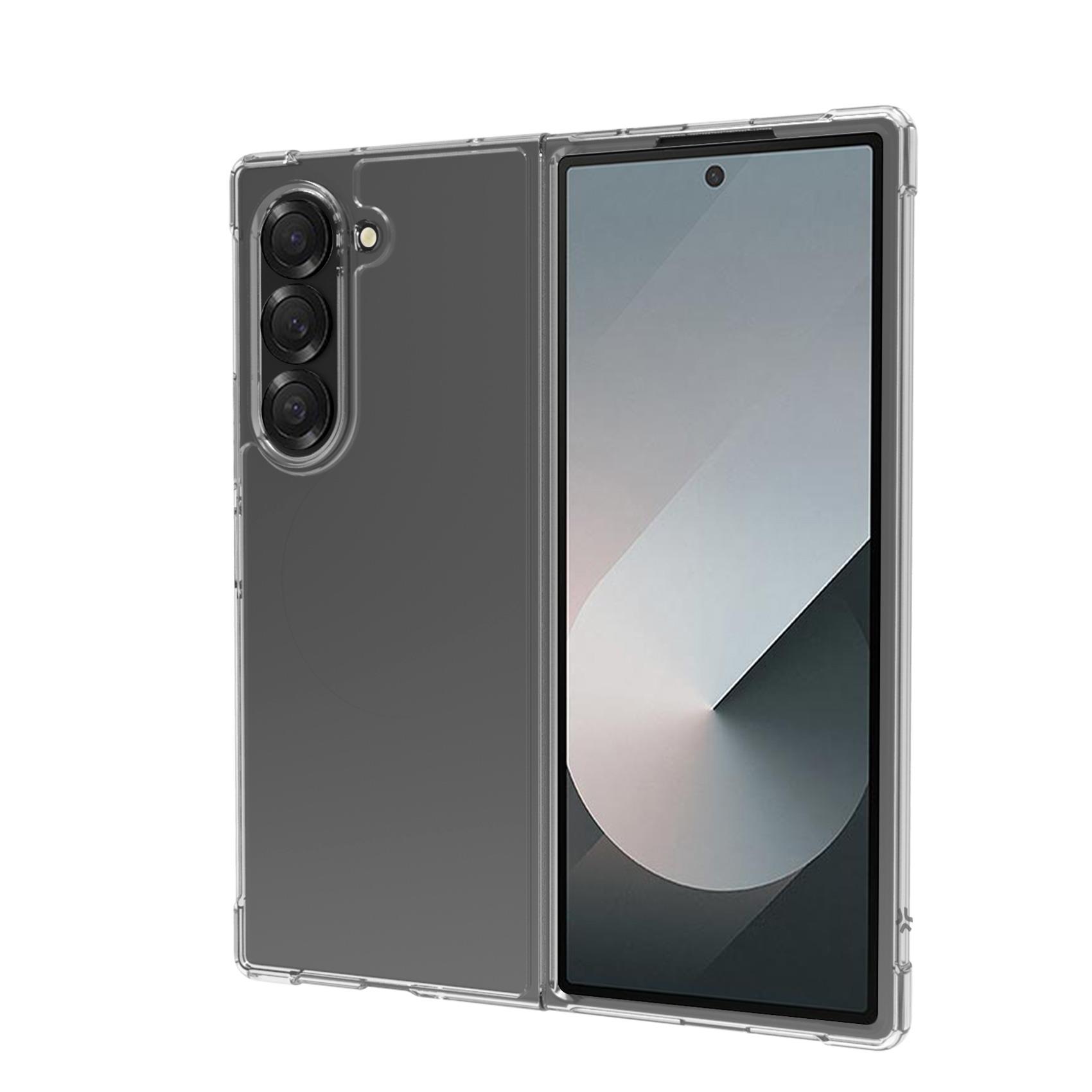 FOLDING – Cover in TPU composta da scocca anteriore e posteriore trasparente compatibile con Samsung Galaxy Fold 6/ Galaxy Z Fold 6 Enterprise Edition