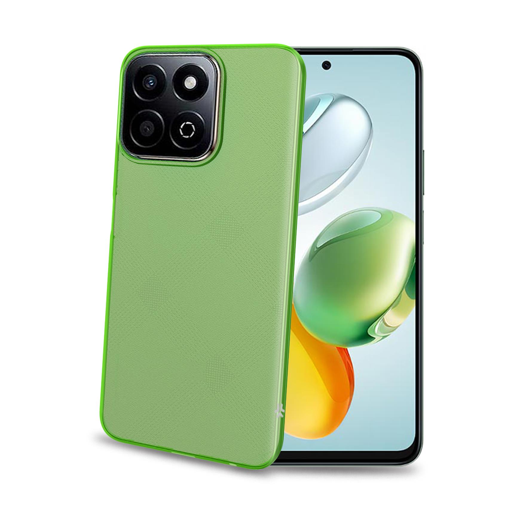 GELSKIN – Cover morbida trasparente verde in TPU compatibile con Honor 200 Smart