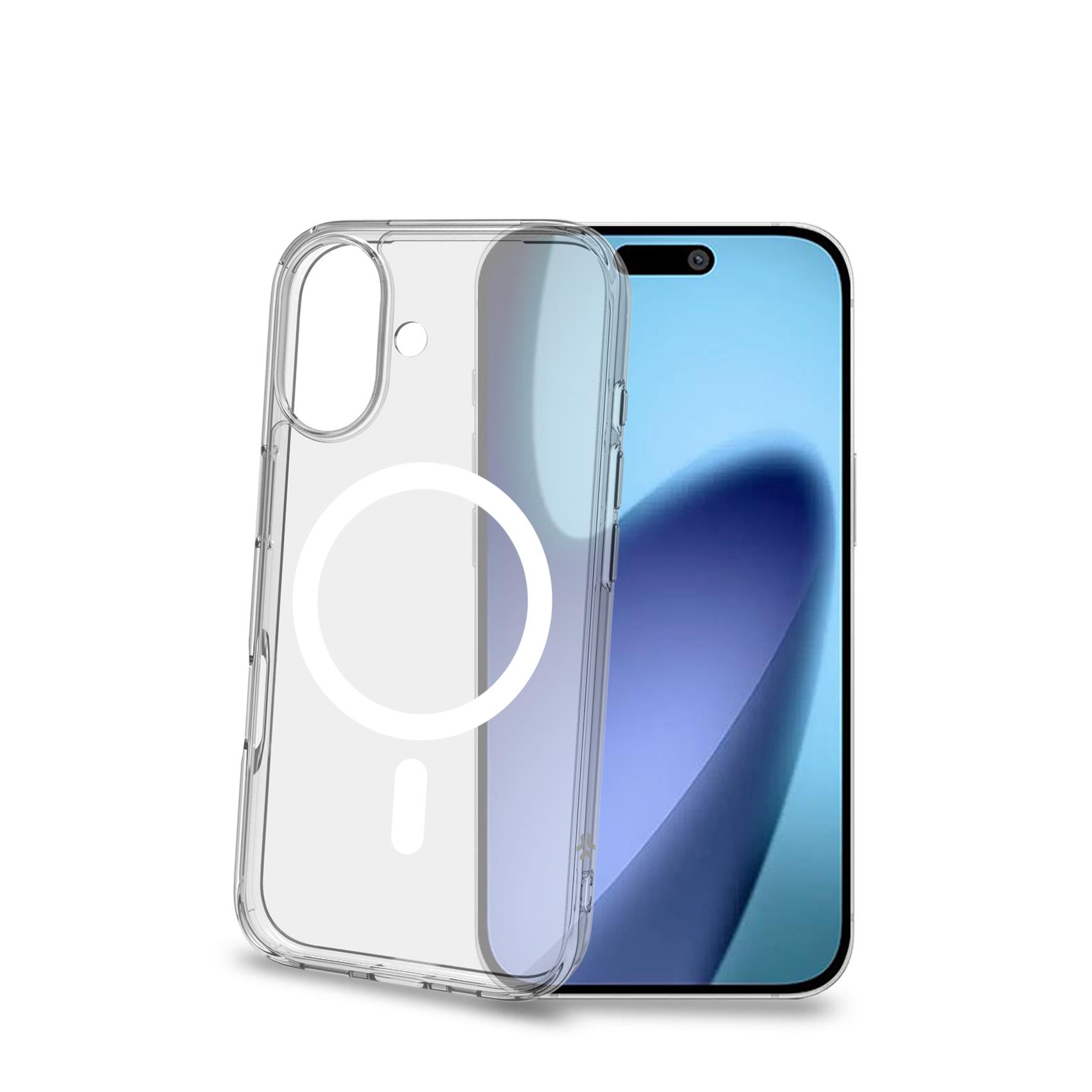 GELSKINMAG – Cover morbida trasparente in TPU, compatibile con la tecnologia Magsafe, anello magnetico color Bianco per Apple iPhone 17 [IPHONE 17 CASES]
