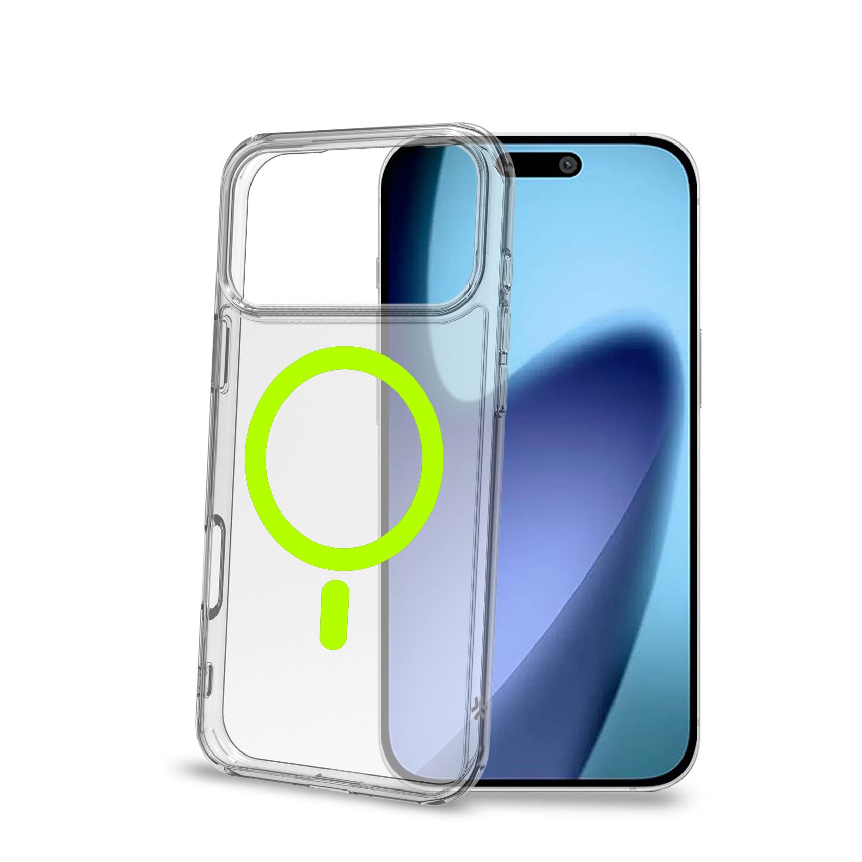 GELSKINMAG – Cover morbida trasparente in TPU, compatibile con la tecnologia Magsafe, anello magnetico color Giallo per Apple iPhone 17 Pro Max [IPHONE 17 CASES]