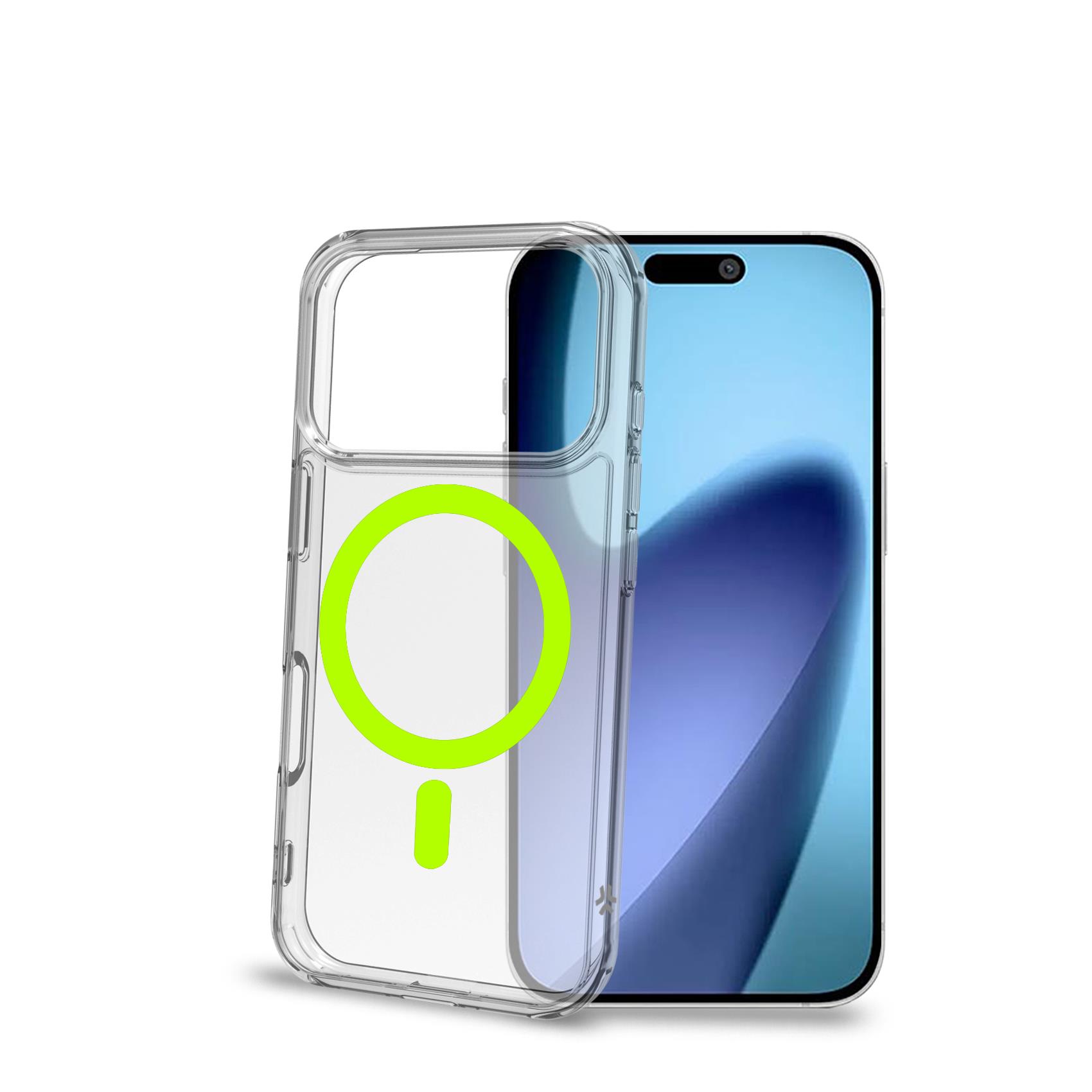GELSKINMAG – Cover morbida trasparente in TPU, compatibile con la tecnologia Magsafe, anello magnetico color Giallo per Apple iPhone 17 Pro [IPHONE 17 CASES]