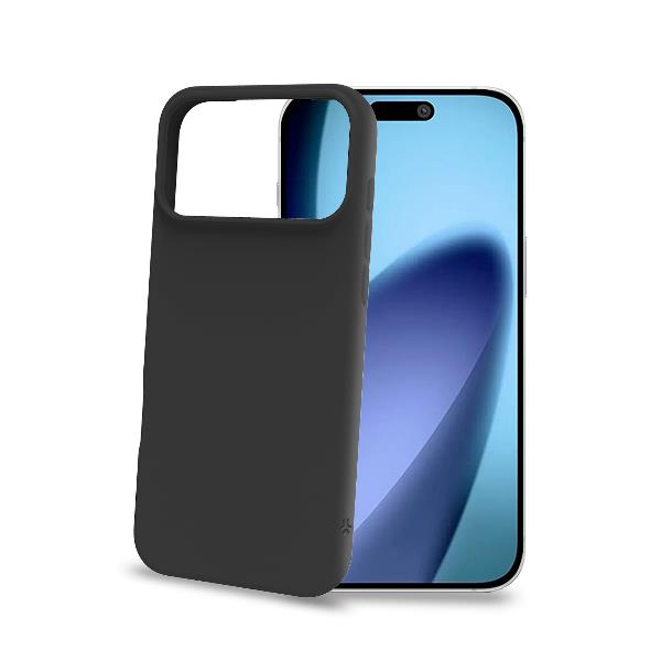 CROMO – Cover in morbido TPU con finitura soft touch colore nero compatibile con Apple iPhone 17 Pro Max [IPHONE 17 CASES]