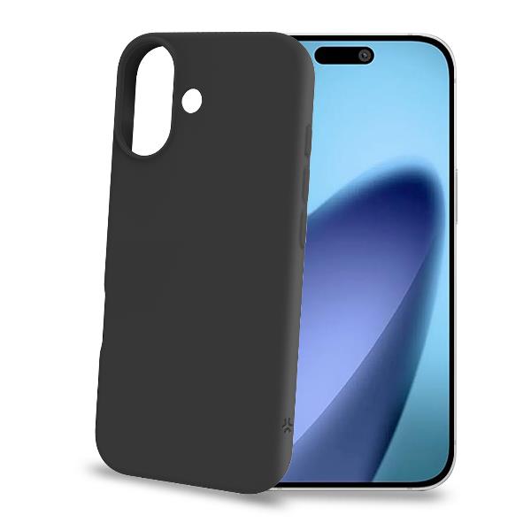 CROMO – Cover in morbido TPU con finitura soft touch colore nero compatibile con Apple iPhone 17 [IPHONE 17 CASES]