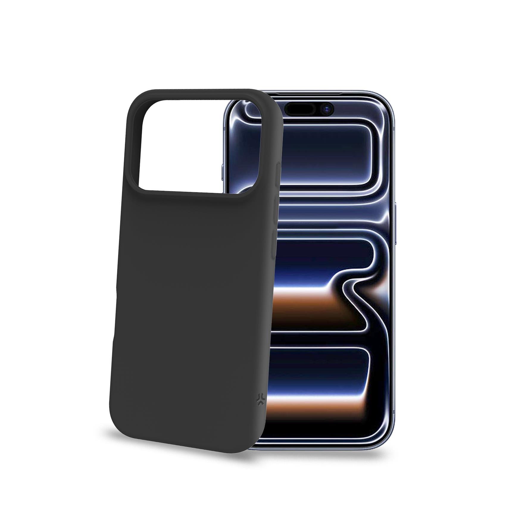 CROMO – Cover in morbido TPU con finitura soft touch colore nero compatibile con Apple iPhone 18 Pro/ iPhone 17 Pro [IPHONE 18 CASES]