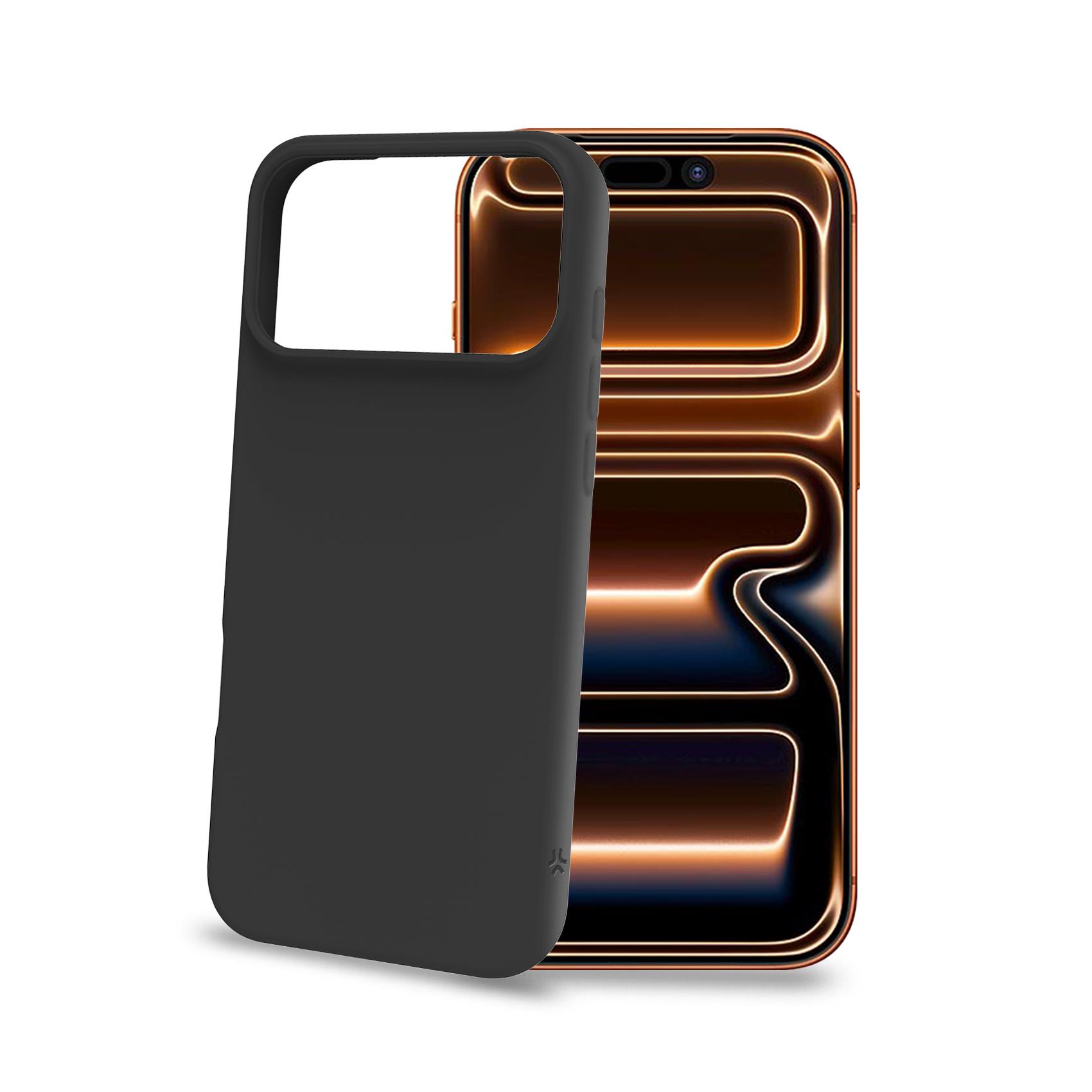 CROMO – Cover in morbido TPU con finitura soft touch colore nero compatibile con Apple iPhone 18 Pro Max/ iPhone 17 Pro Max [IPHONE 18 CASES]
