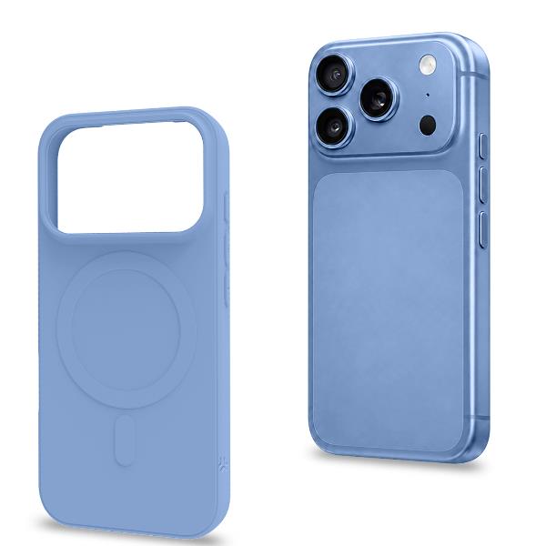 CROMOMAG1200 – Cover in TPU morbido compatibile con la tecnologia Magsafe, colore light blue compatibile con Apple iPhone 18 Pro / iPhone 17 Pro [IPHONE 18 CASES]