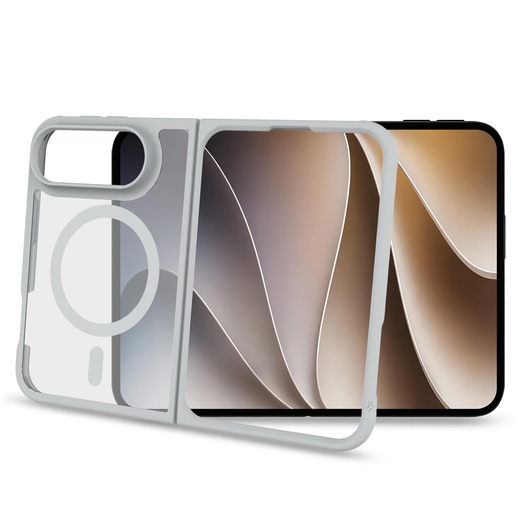 MAGMATT1202 – Cover morbida trasparente con bordi effetto opaco compatibile con la tecnologia Magsafe per Apple iPhone Duo [IPHONE 18 CASES]