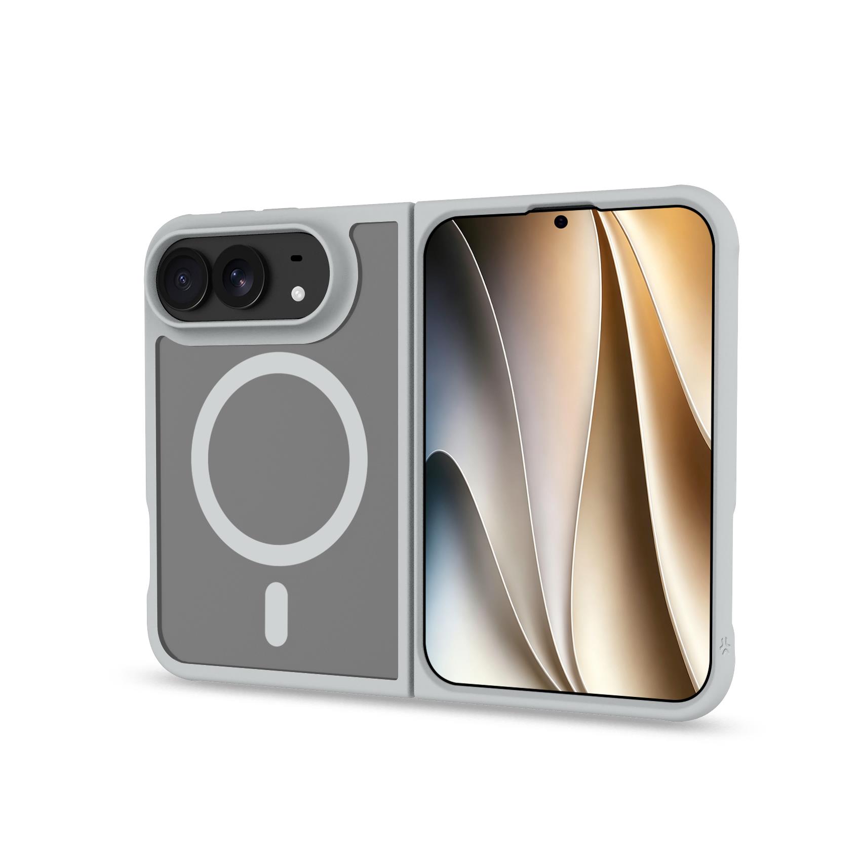MAGMATT1202 – Cover morbida trasparente con bordi effetto opaco compatibile con la tecnologia Magsafe per Apple iPhone Duo [IPHONE 18 CASES]