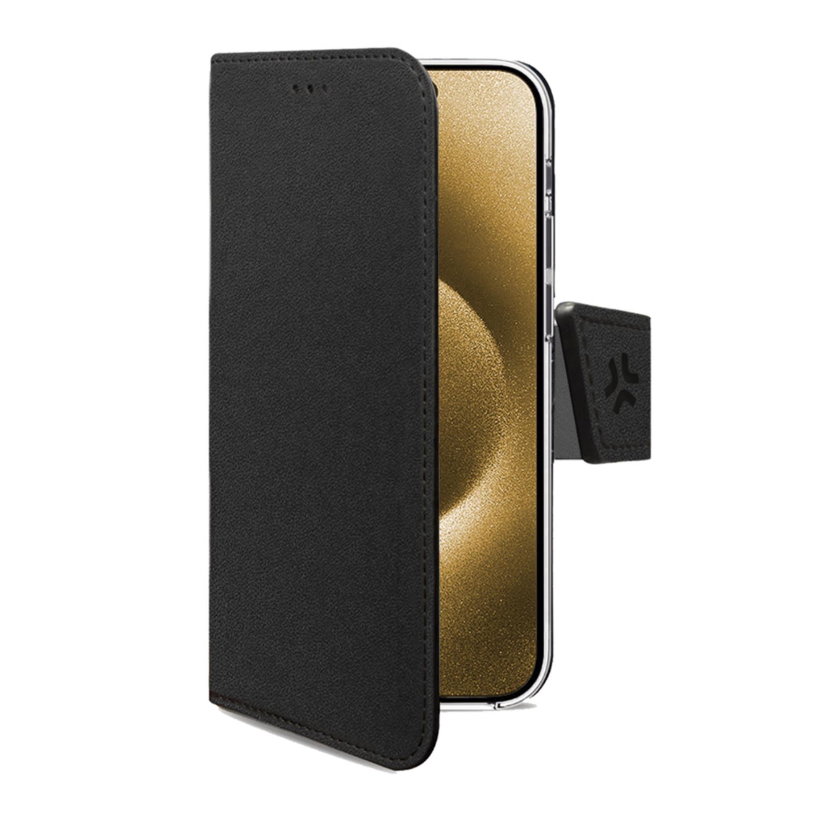 WALLY – Custodia a libro in pelle sintetica con chiusura flap magnetico, slot per carte e funzione stand colore nero per Apple iPhone 18 Pro Max/iPhone 17 Pro Max [IPHONE 18 CASES]