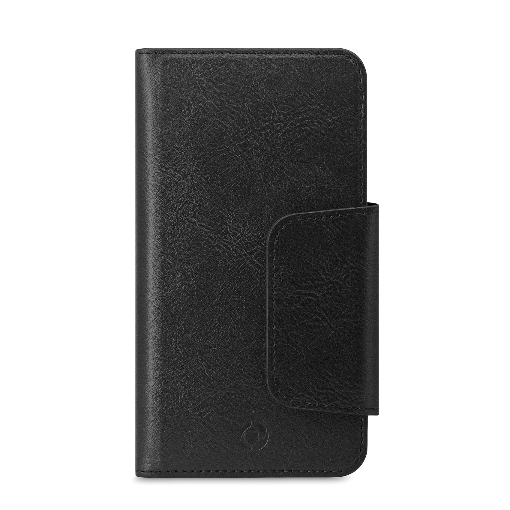 DUOMO – Custodia a libro con chiusura magnetica, slot porta carte colore nero compatibile con gli smartphone fino a 6.5″ dimensione display – RECYCLE