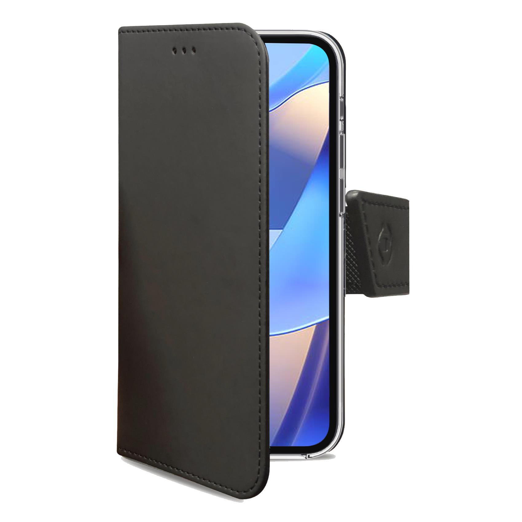 WALLY – Custodia a libro in pelle sintetica con chiusura flap magnetico, slot per carte e funzione stand colore nero compatibile Oppo A16/ A16S/ A55 5G/ A56 5G/ A53S 5G/ A54S 4G