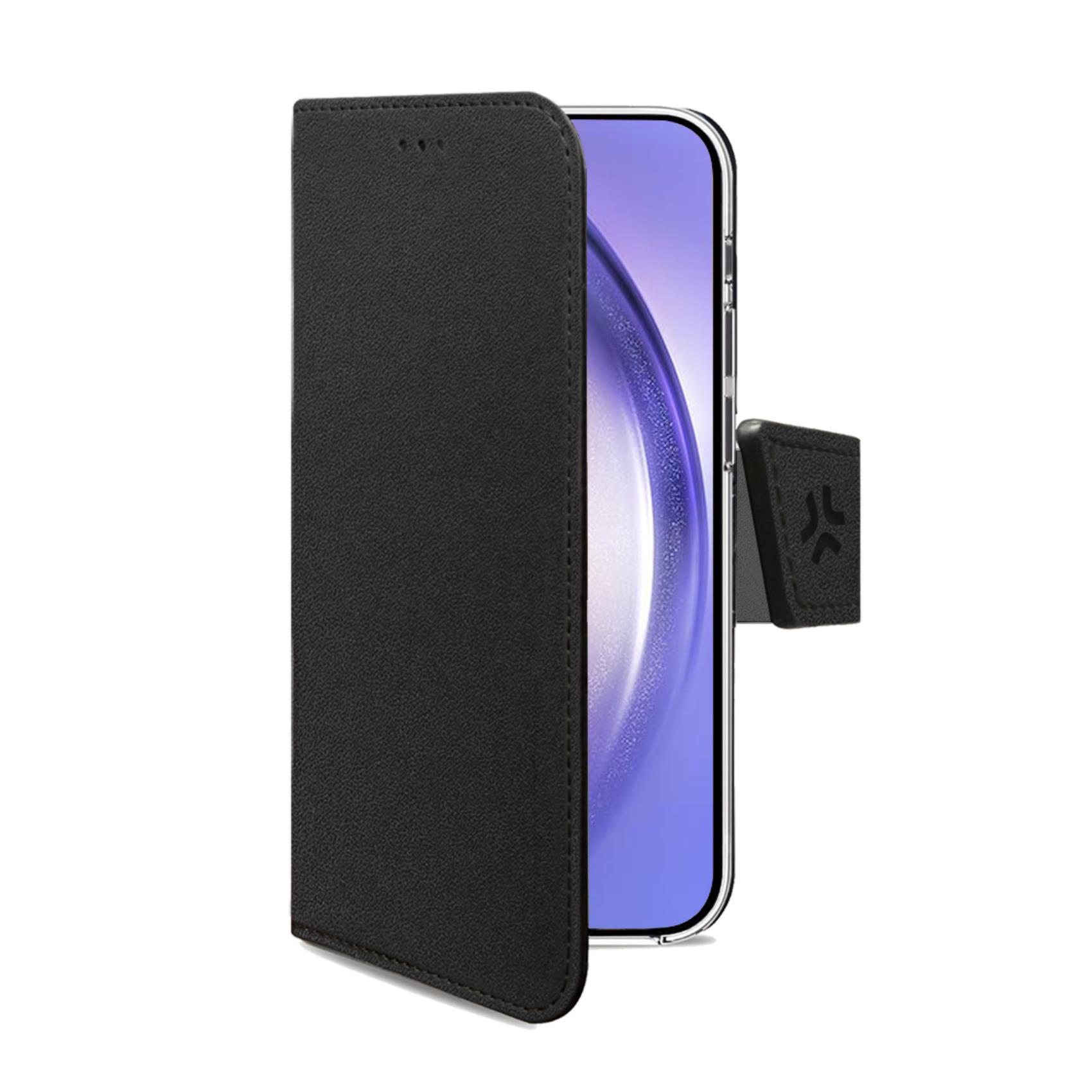 WALLY – Custodia a libro in pelle sintetica con chiusura flap magnetico, slot per carte e funzione stand compatibile con Samsung Galaxy A55 5G/ Galaxy A55 5G Enterprise Edition