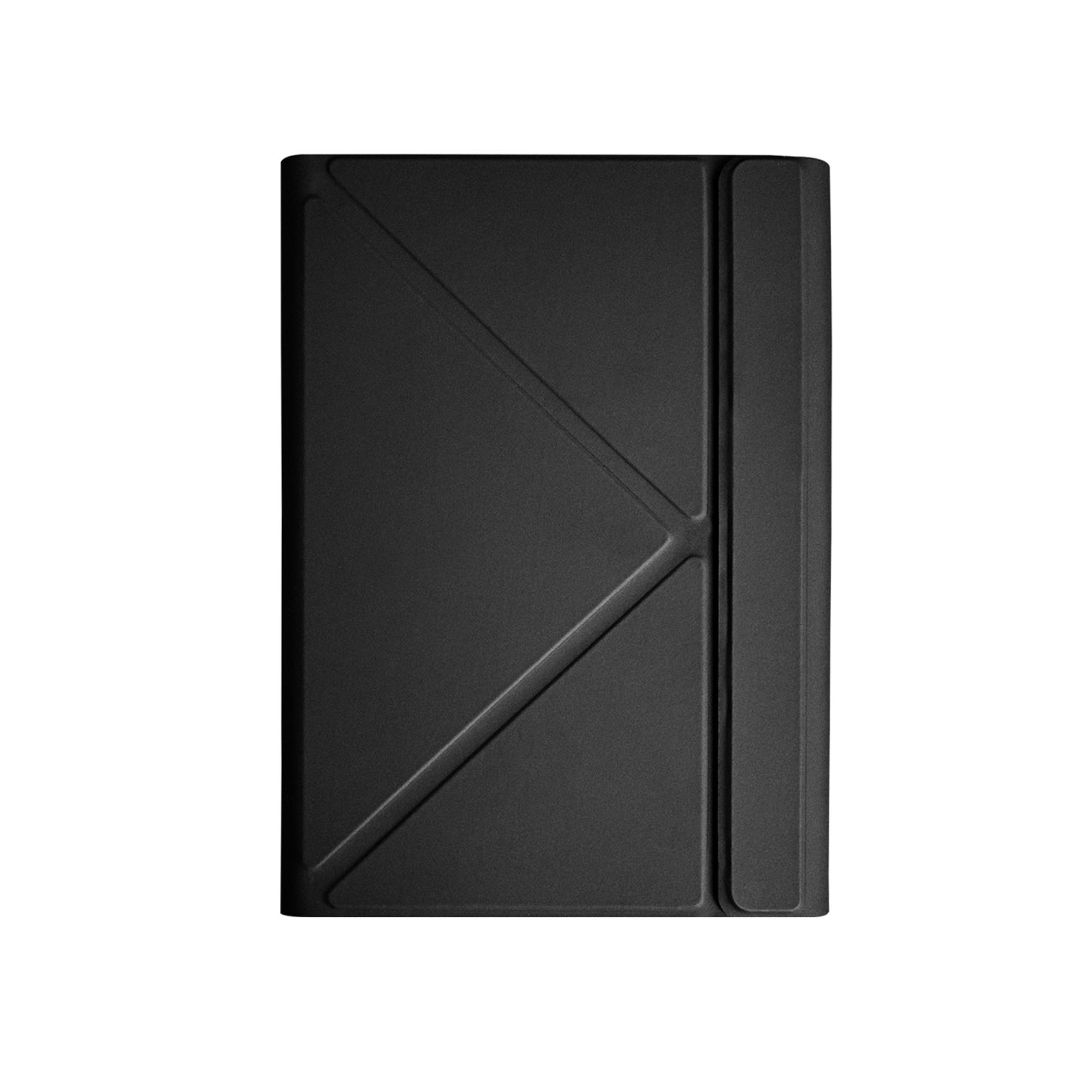 UNISTICKT13 – Custodia a libro in pelle sintetica con attacco Tablet tramite adesivo 3M di colore nero compatibile con Tablet fino a 13″