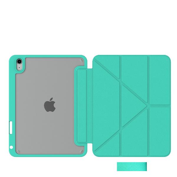 BOOKMAG- Custodia a libro, con retro cover trasparente, ultra sottile, materiale resistente agli urti, on/off display compatibile con Apple iPad 11″ 11th gen/ iPad 10.9″