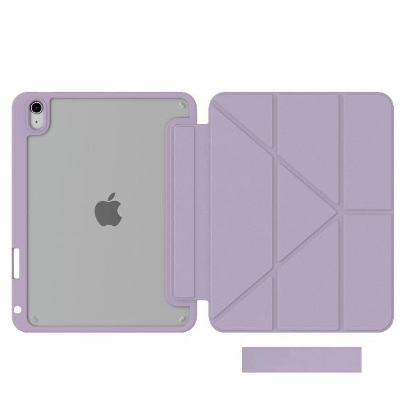 BOOKMAG- Custodia a libro, con retro cover trasparente, ultra sottile, materiale resistente agli urti, on/off display compatibile con Apple iPad 11″ 11th gen/ iPad 10.9″