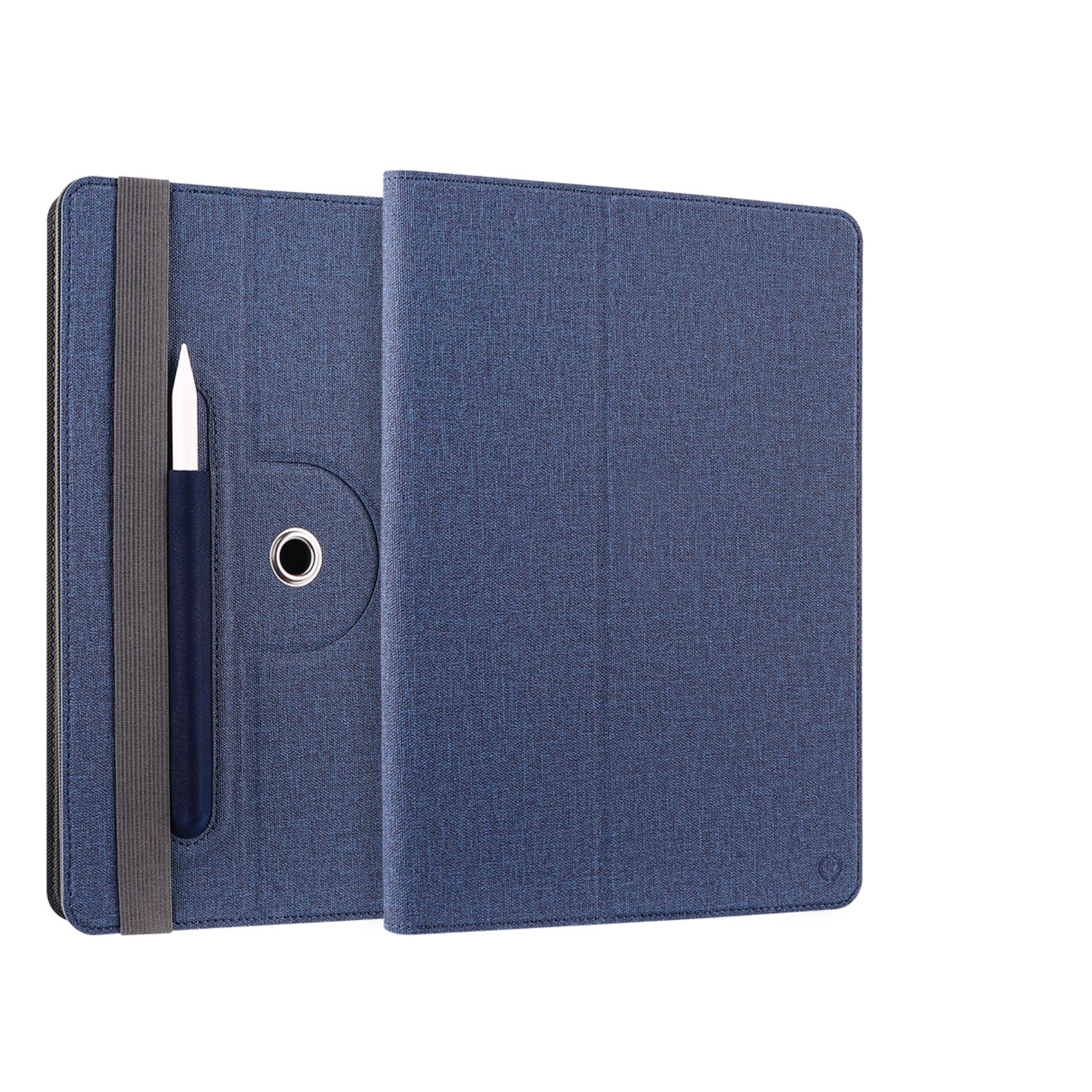 UNIROTTAB11 – Custodia a libro universale di colore blu con rotazione a 360° compatibile con Tablet fino a 11″
