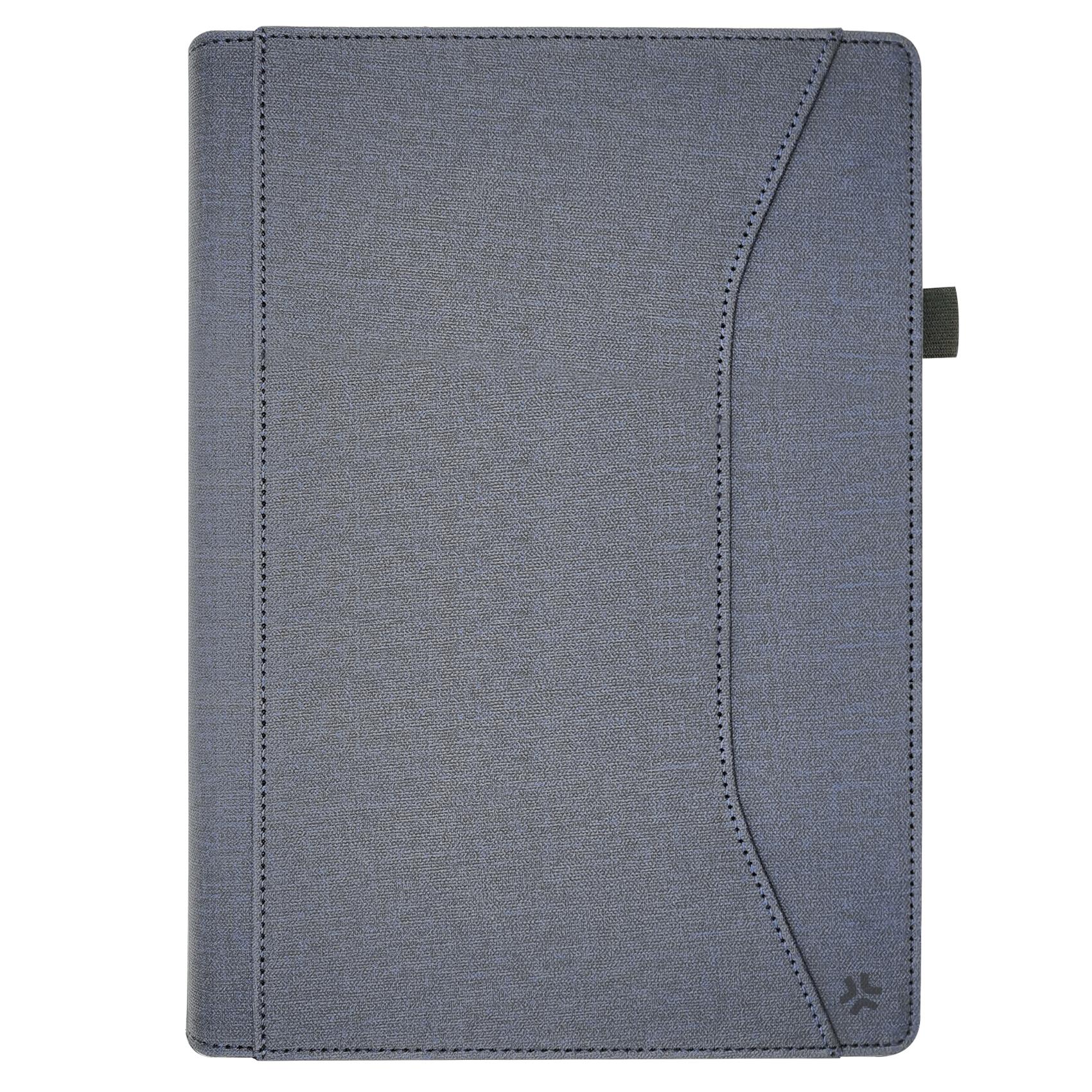 UNIFOLIOTAB11- Custodia universale a libro colore blu funzione stand con banda elastica di chiusura esterna compatibile con i Tablet fino a 11″