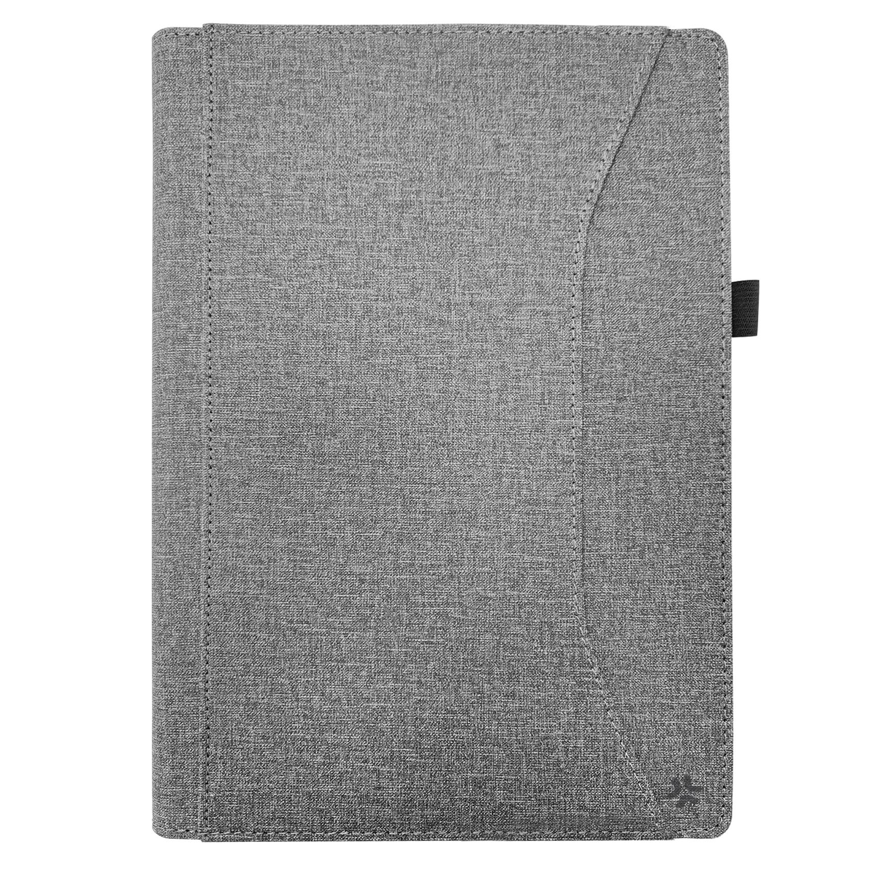UNIFOLIOTAB11 – Custodia universale a libro colore grigio funzione stand con banda elastica di chiusura esterna compatibile con i Tablet fino a 11″