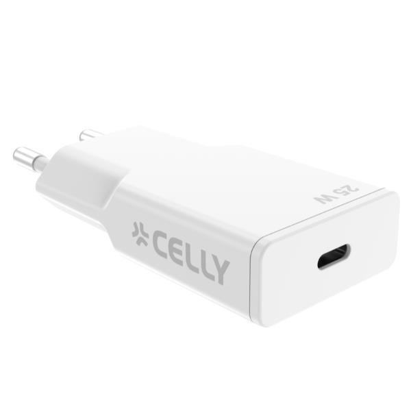 SLIMTC1C25W – Caricabatteria da rete slim con porta USB-C, 1 cm di larghezza, tecnologia GaN, potenza massima 25 Watt [SLIM COLLECTION]
